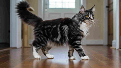 Kąpanie Maine Coon, Maine Coon,