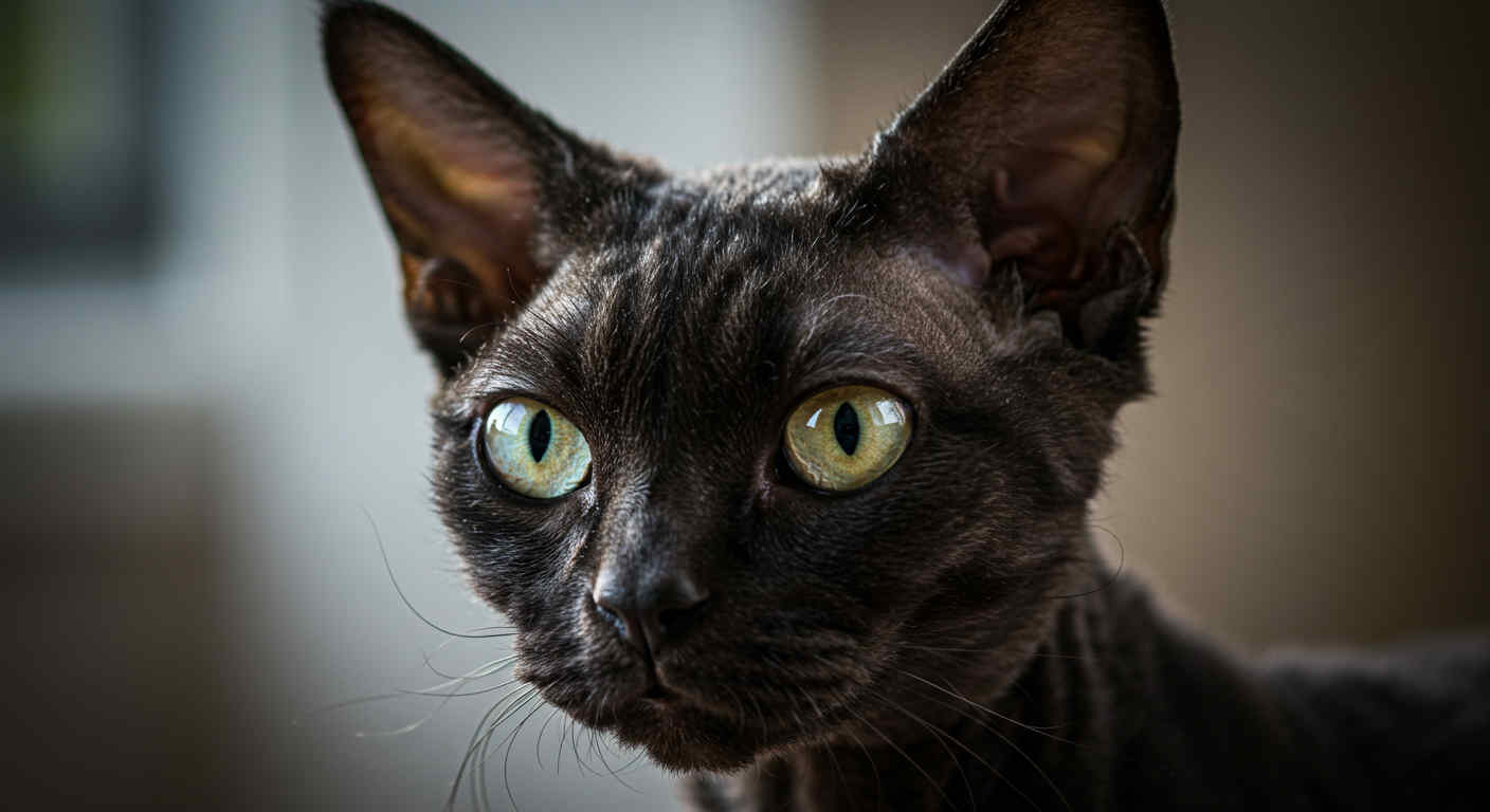 Czarny Devon Rex, A black Devon Rex, Devon Rex,