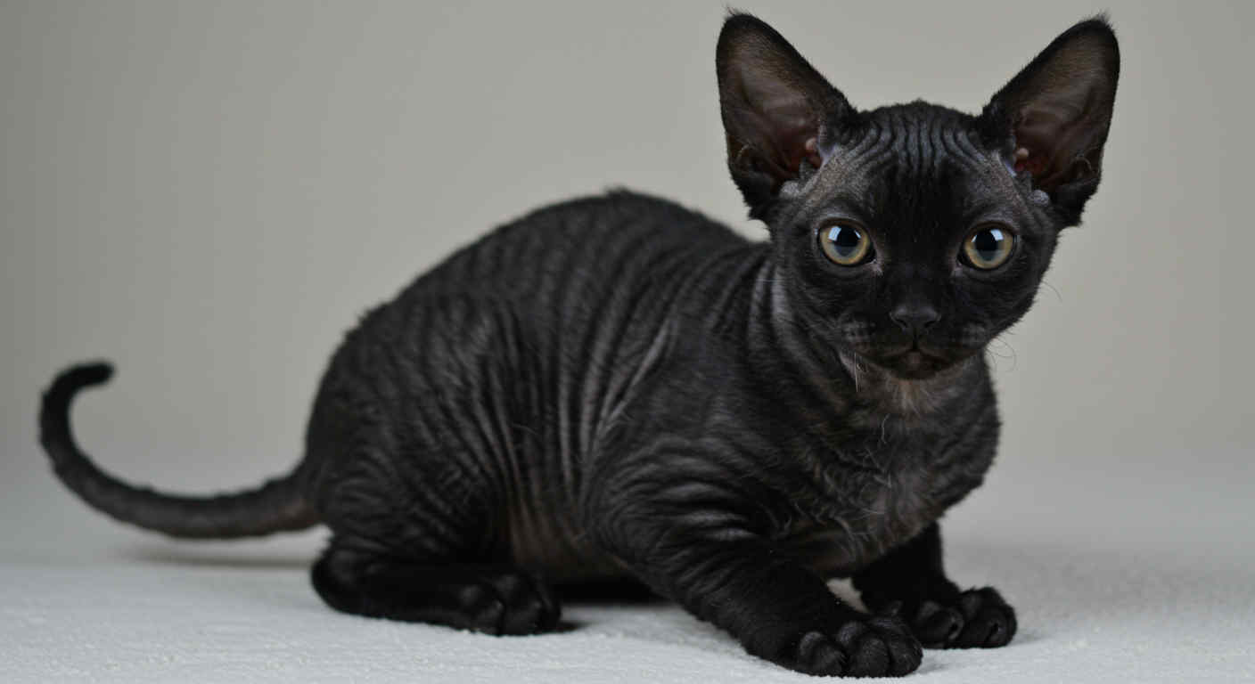 Czarny Devon Rex, A black Devon Rex, Devon Rex,