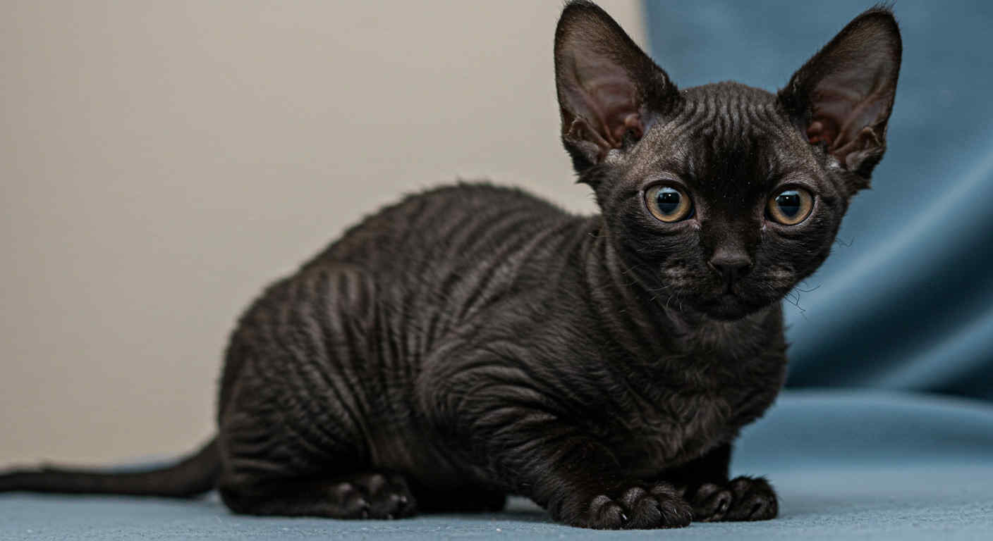 Czarny Devon Rex, A black Devon Rex, Devon Rex,
