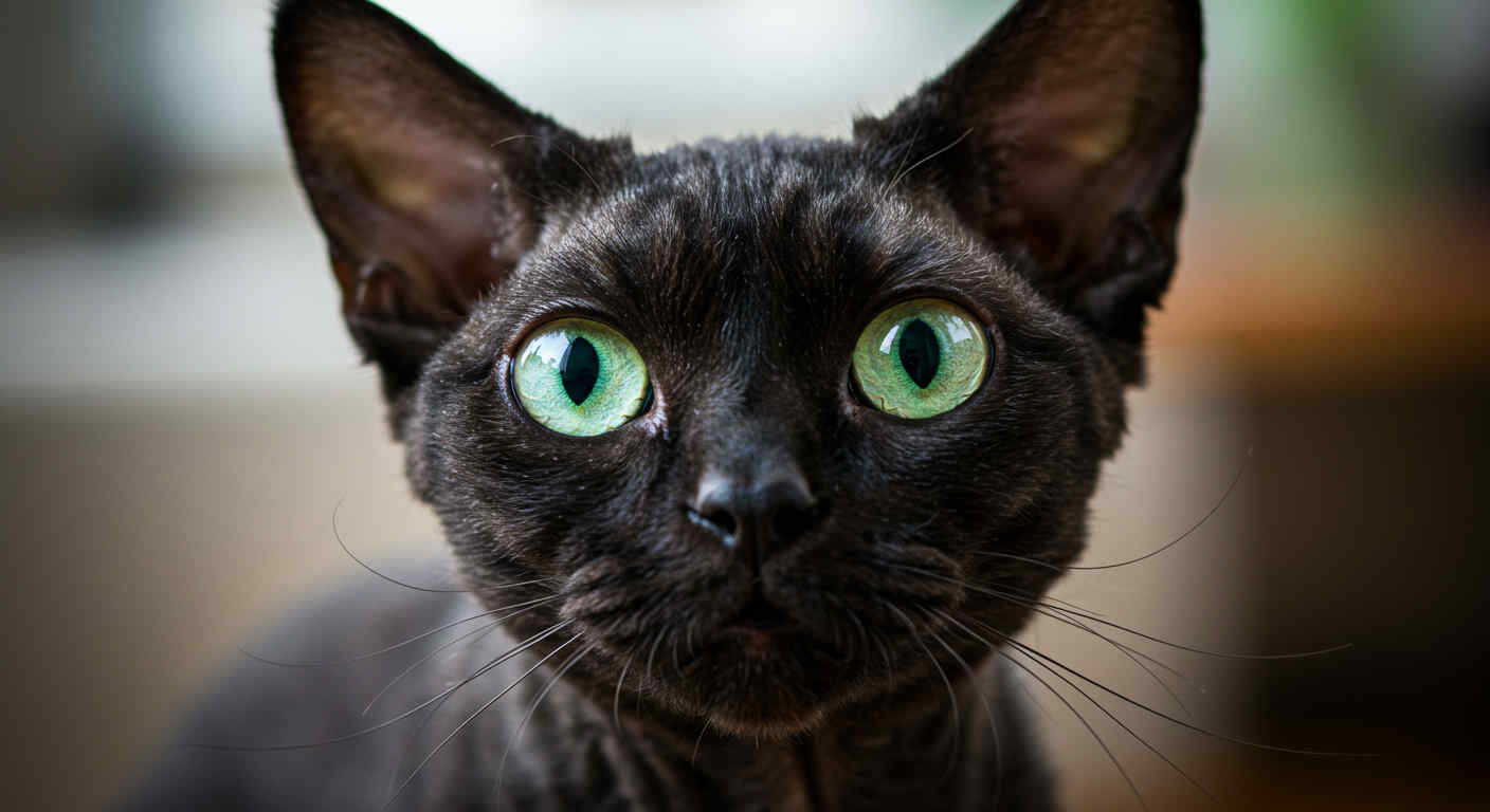 Czarny Devon Rex, A black Devon Rex, Devon Rex,