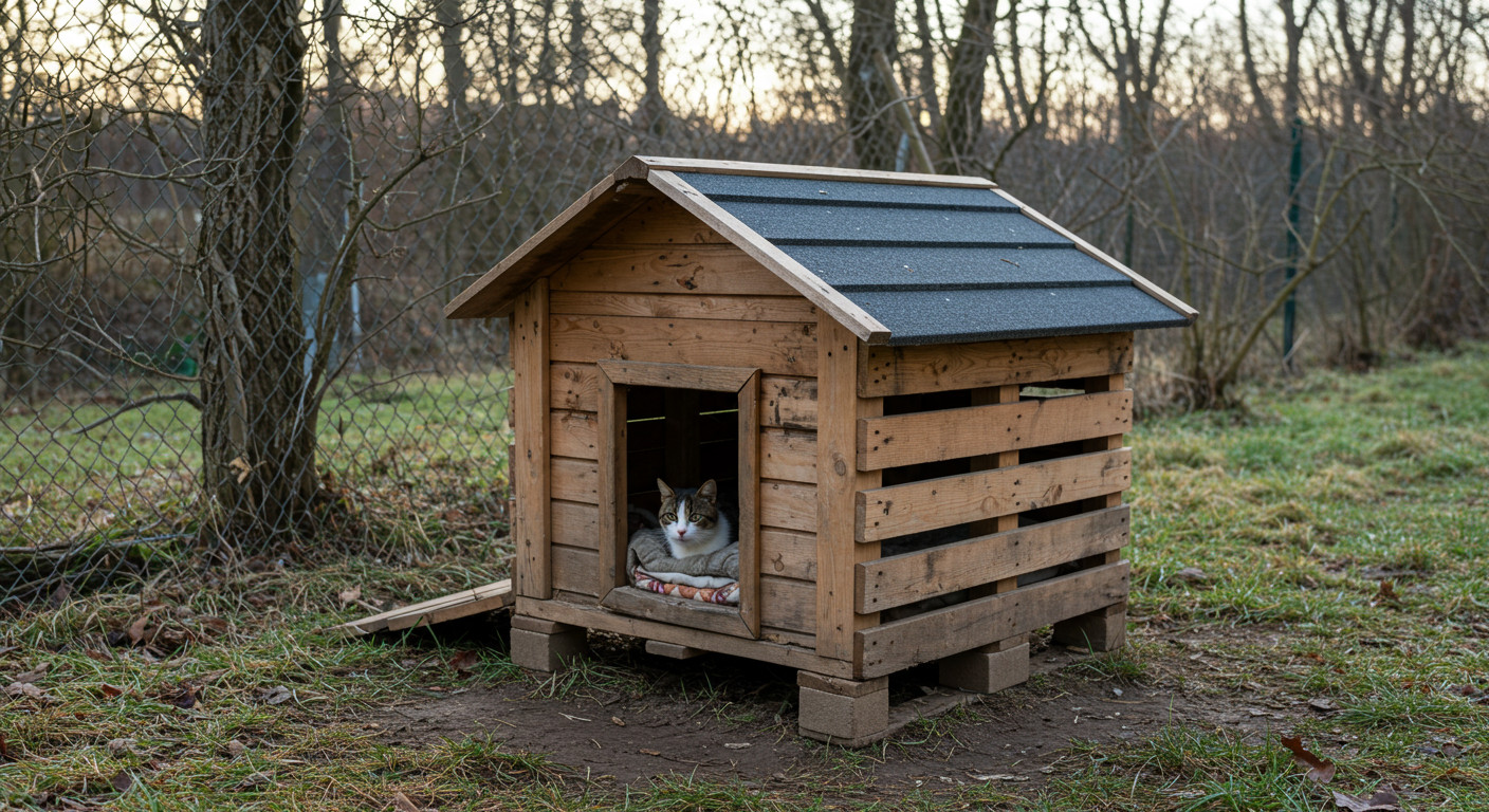 budka dla kota, Buda dla kota, Budka dla kotów,