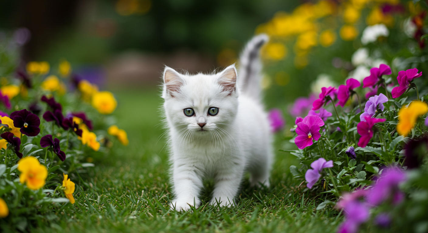 A cute kitten, kitten, karmę dla kociąt, kociąt,