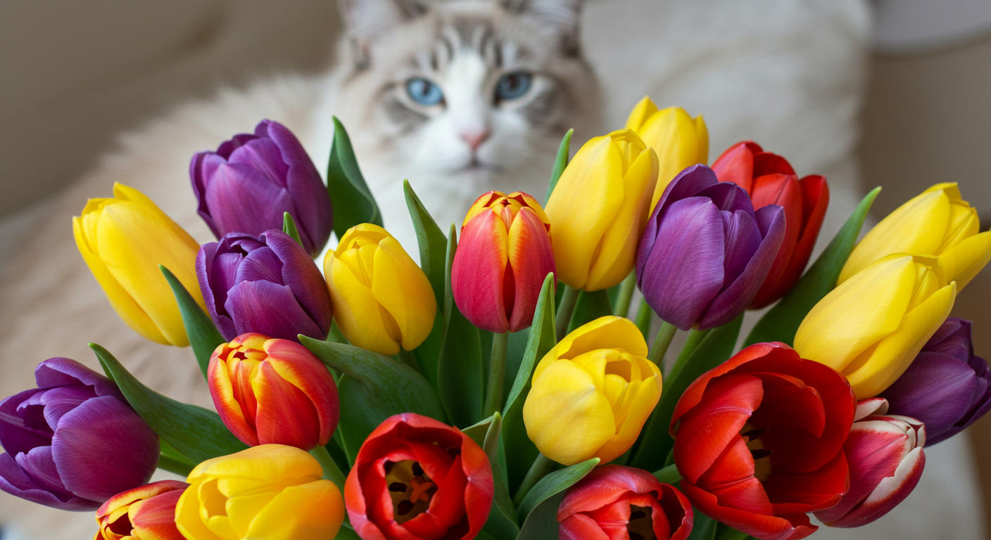 Tulipany są szkodliwe dla kota, Tulipany, tulip ,