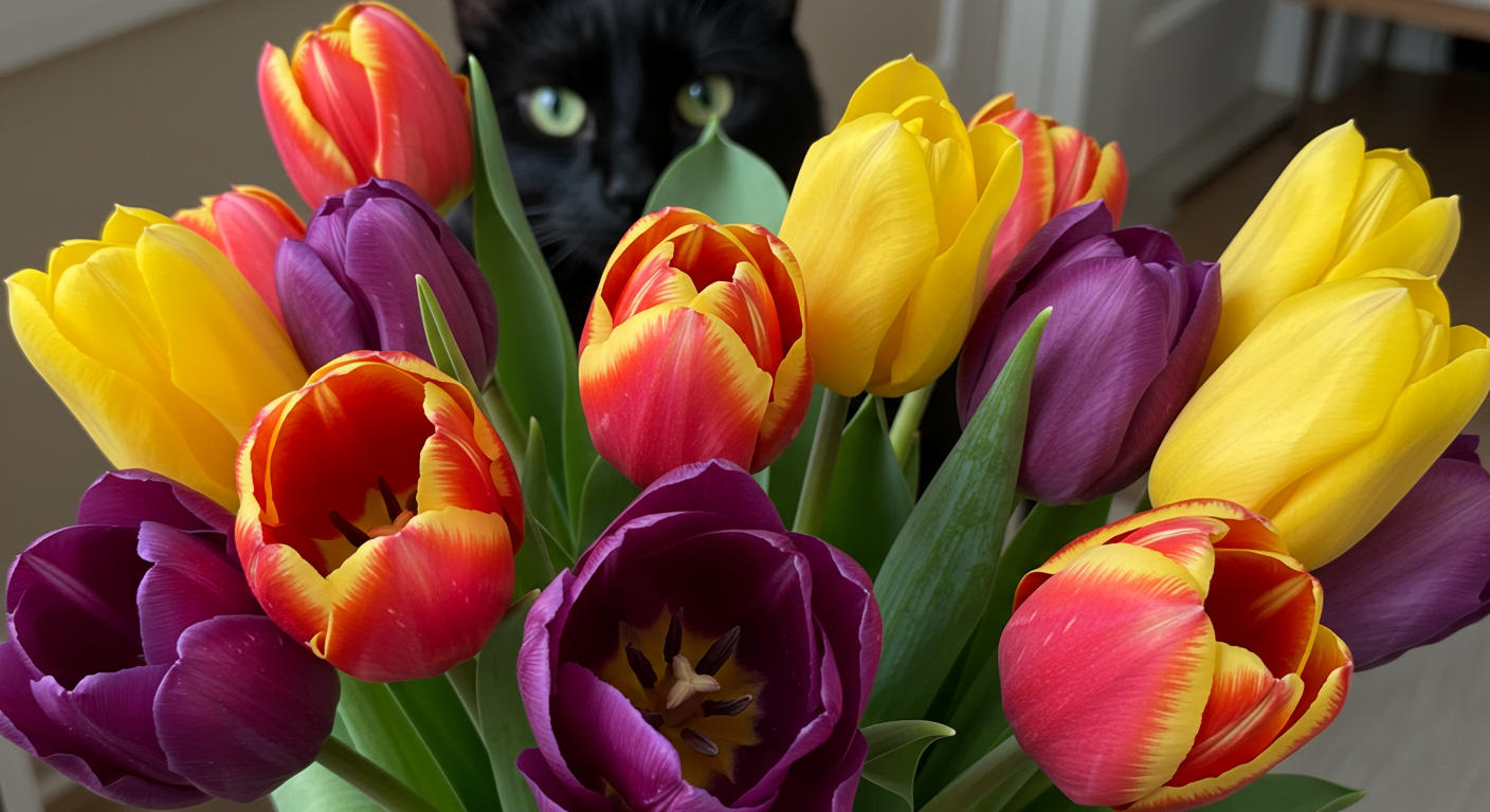 Tulipany są szkodliwe dla kota, Tulipany, tulip ,